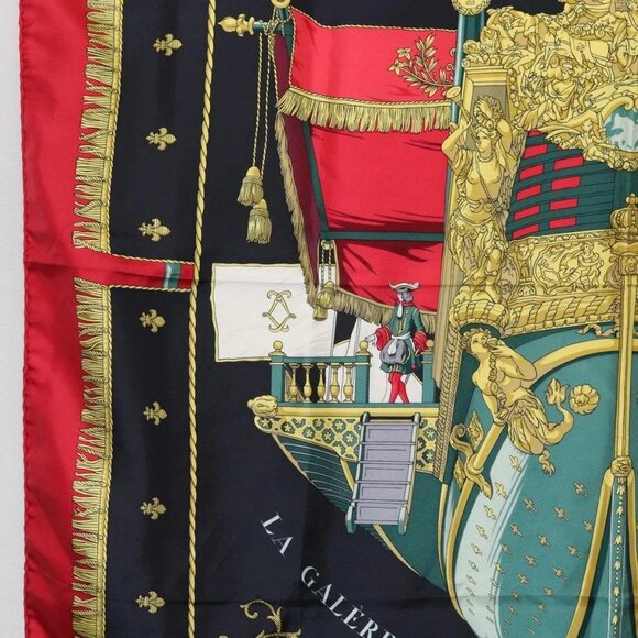 HERMES Carre 90 Scarf ""VUE DU CAROSSE DE LA GALERE LA REALE "" Silk Auth hk3012 - Picture 5 of 13